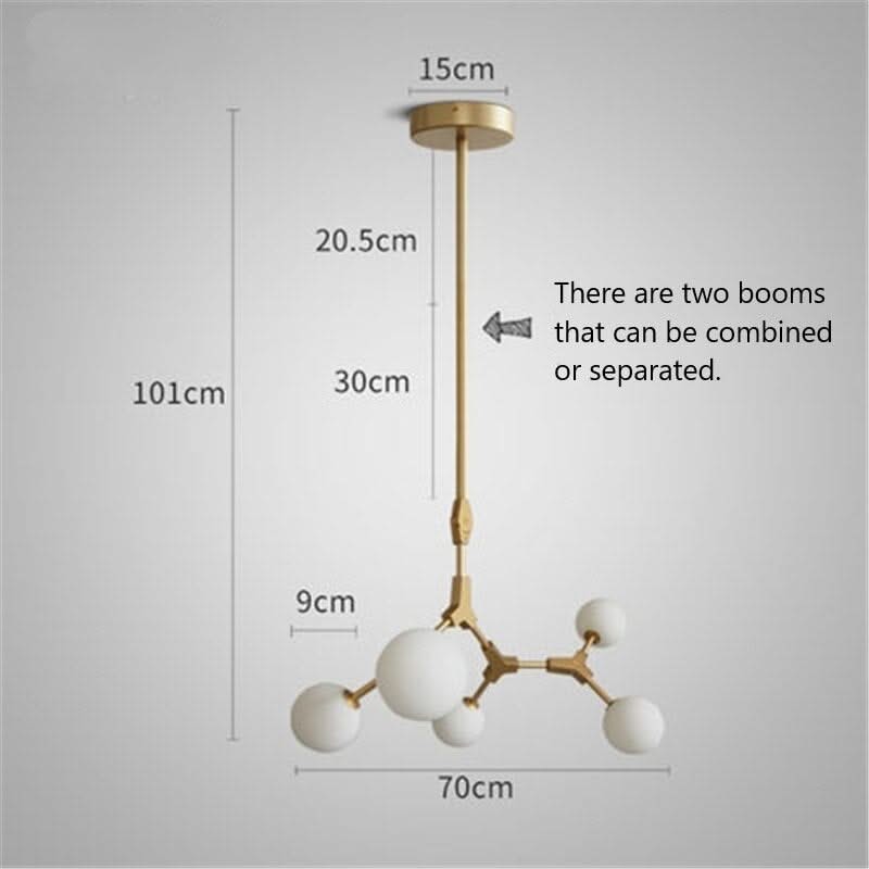 Circular Glass Ball Molecule Chandelier Lighting-ChandeliersDecor.com