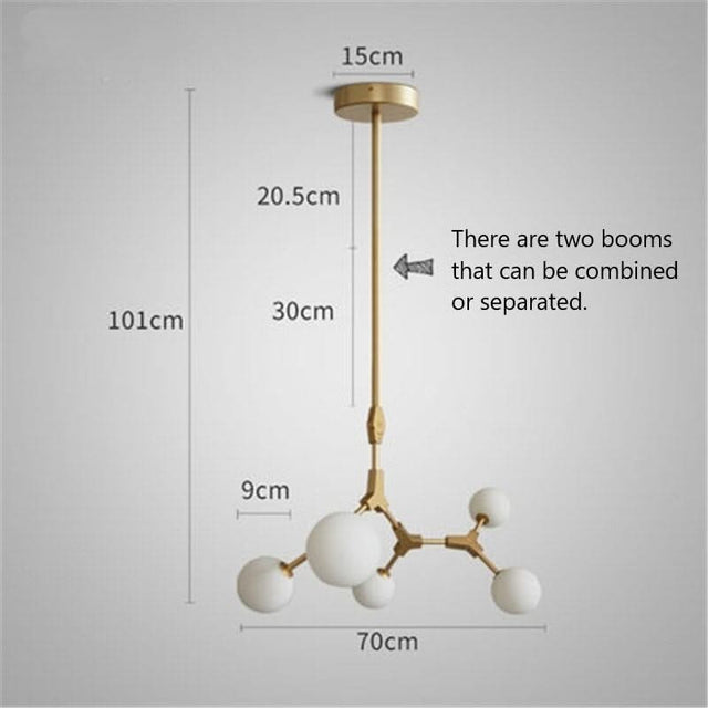 Circular Glass Ball Molecule Chandelier Lighting-ChandeliersDecor.com