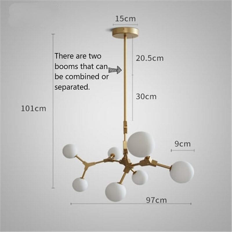 Circular Glass Ball Molecule Chandelier Lighting-ChandeliersDecor.com