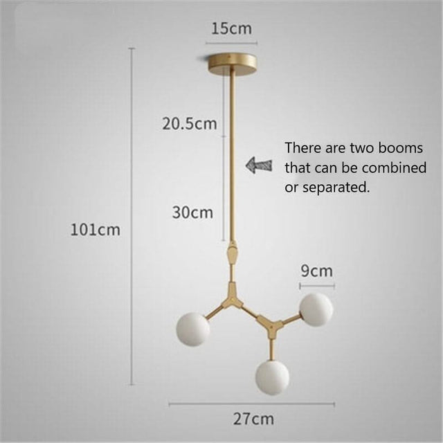 Circular Glass Ball Molecule Chandelier Lighting-ChandeliersDecor.com
