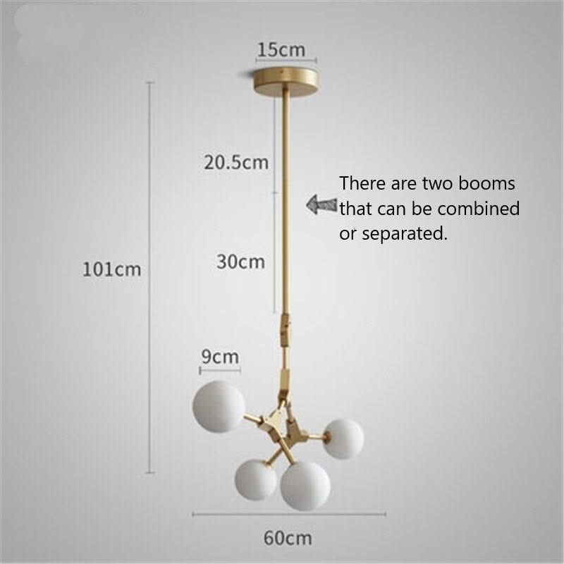 Circular Glass Ball Molecule Chandelier Lighting-ChandeliersDecor.com
