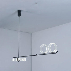 ChandeliersDecor.com-Kitchen Island-Circular Rings Kitchen Lightings: Stylish Fixtures