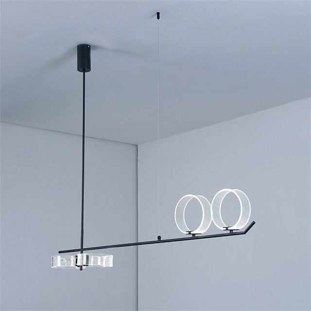 ChandeliersDecor.com-Kitchen Island-Circular Rings Kitchen Lightings: Stylish Fixtures
