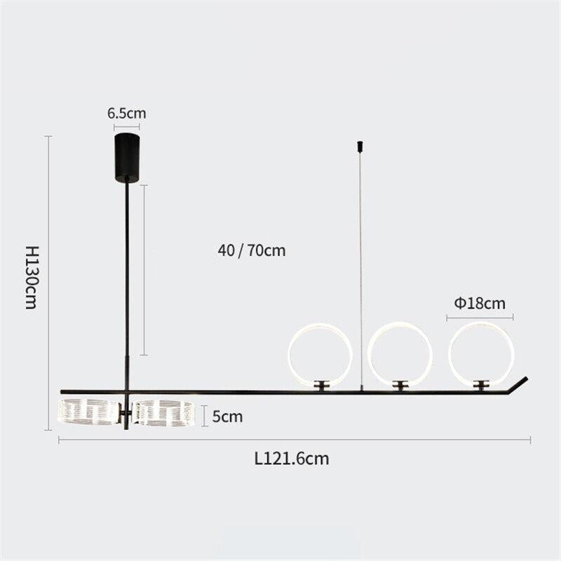 ChandeliersDecor.com-Kitchen Island-Circular Rings Kitchen Lightings: Stylish Fixtures