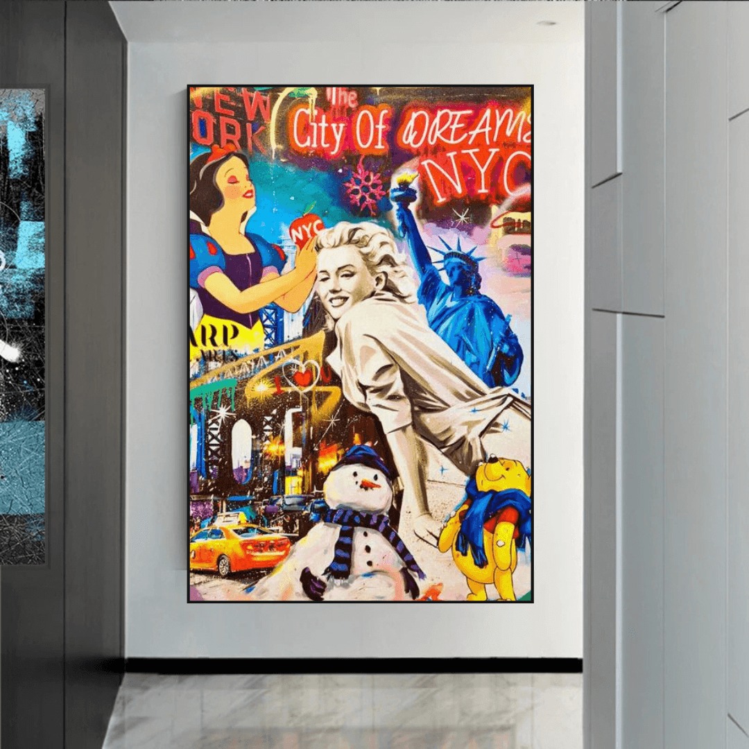 ChandeliersDecor.com-Wall Posters-City of Dreams: Marilyn Poster - Vintage Collection