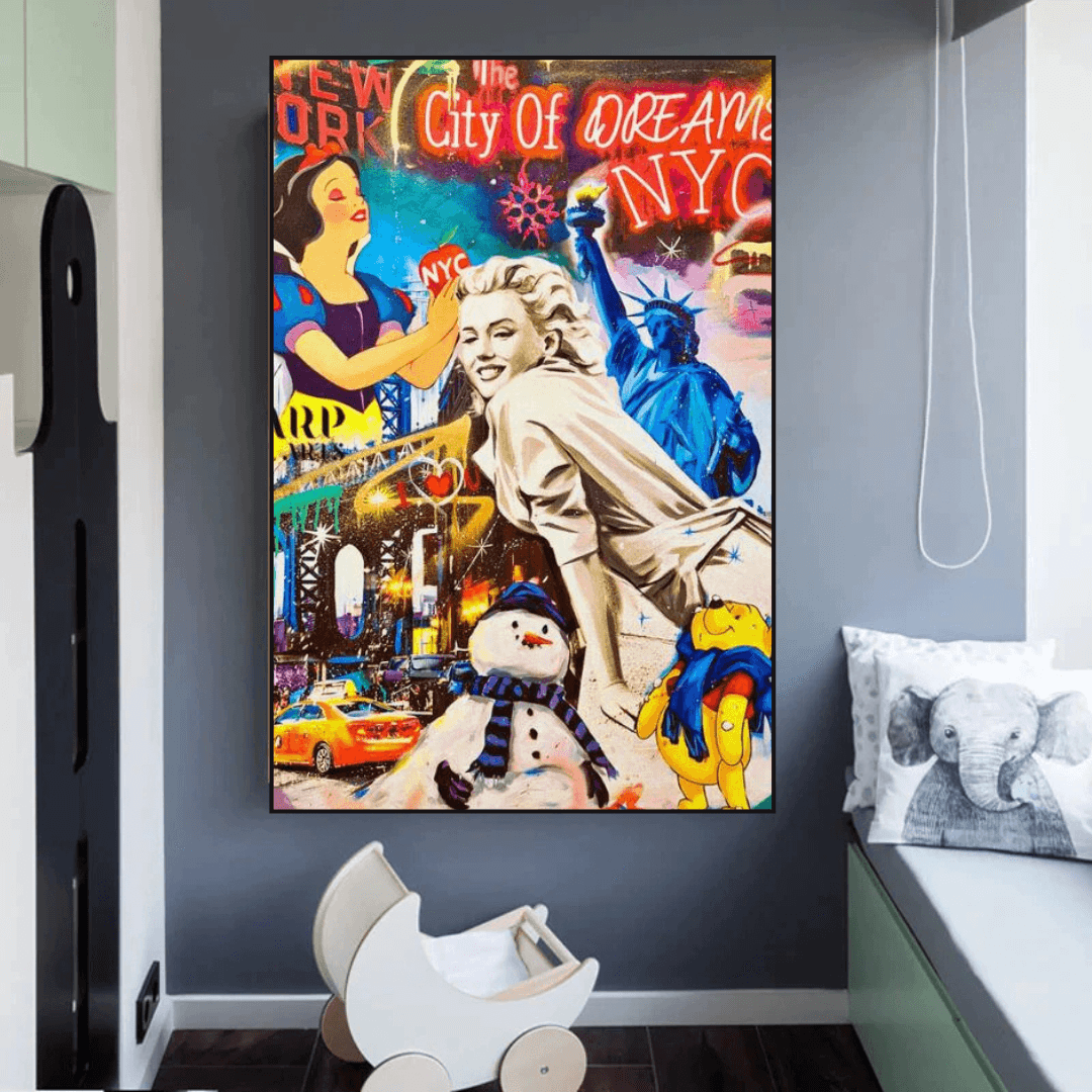 ChandeliersDecor.com-Wall Posters-City of Dreams: Marilyn Poster - Vintage Collection