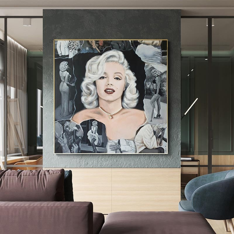 ChandeliersDecor.com-Wall Posters-Classic Black and White Marilyn Poster - Limited Edition