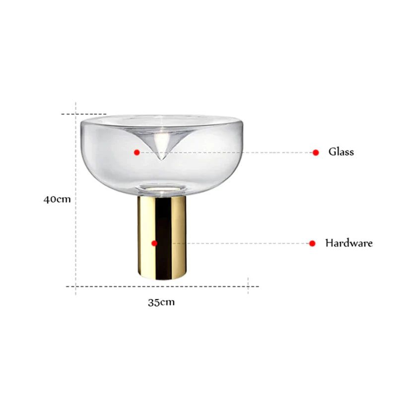 ChandeliersDecor.com-Table Lamp-Clear Glass Swirl Lamp