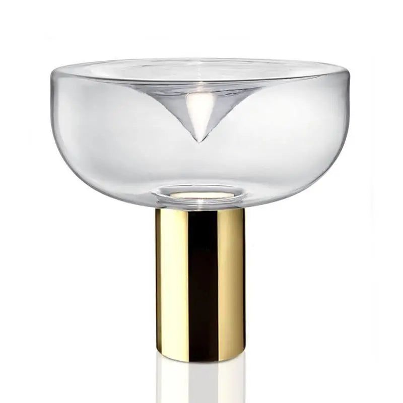 ChandeliersDecor.com-Table Lamp-Clear Glass Swirl Lamp