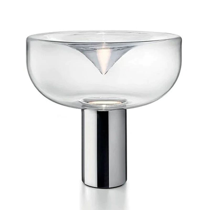 ChandeliersDecor.com-Table Lamp-Clear Glass Swirl Lamp