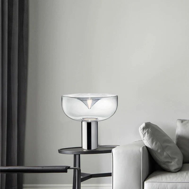 ChandeliersDecor.com-Table Lamp-Clear Glass Swirl Lamp