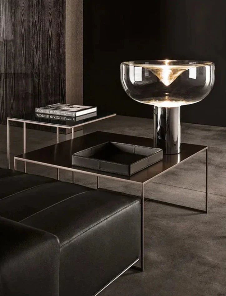 ChandeliersDecor.com-Table Lamp-Clear Glass Swirl Lamp