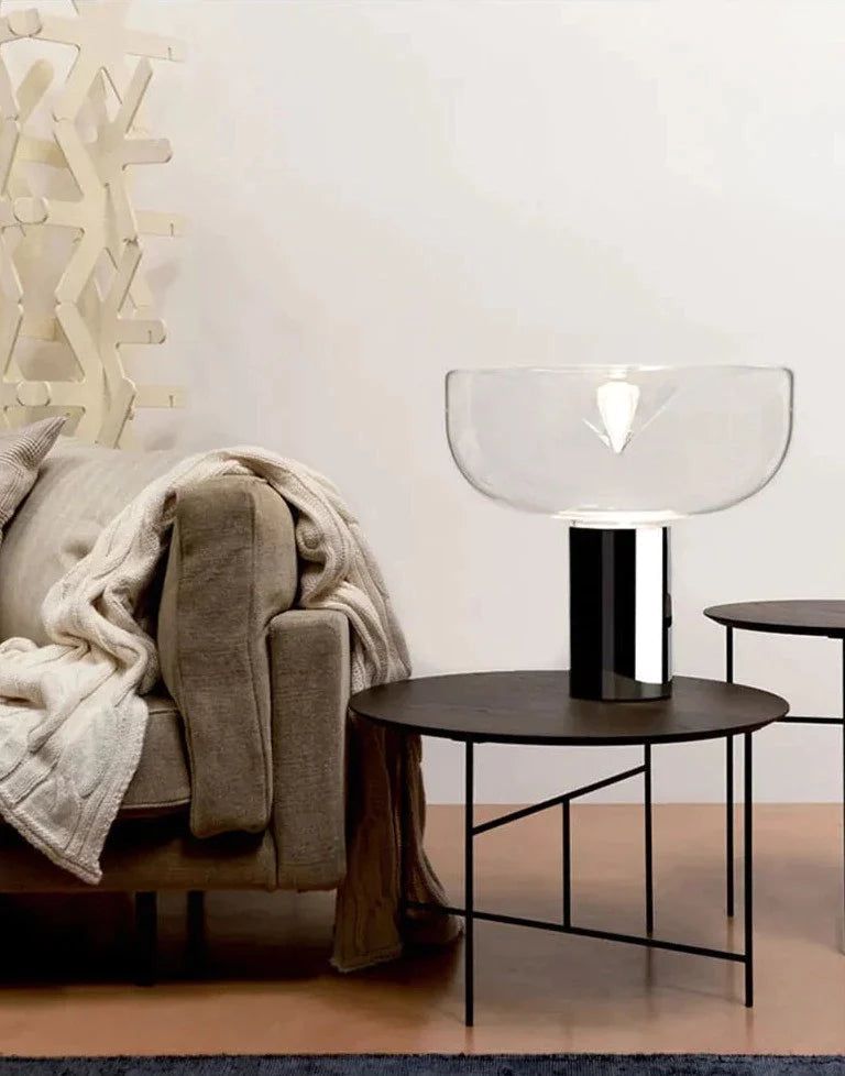 ChandeliersDecor.com-Table Lamp-Clear Glass Swirl Lamp
