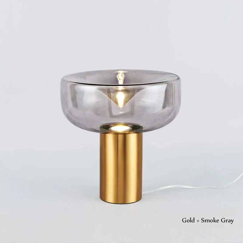 ChandeliersDecor.com-Table Lamp-Clear Glass Swirl Lamp