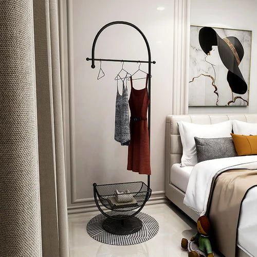 ChandeliersDecor.com-Drying Racks & Hangers-Clothing Rack Floor Standing Valet Corner