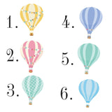 ChandeliersDecor.com-Crib Bedding-Cloud and Hot Air Balloon Baby Name Crib Bedding Set | Baby Shower Gift Bedding Set