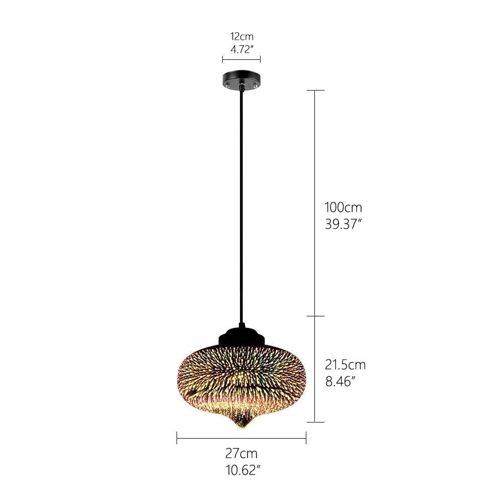 ChandeliersDecor.com-Pendant Lights-Colorful Fireworks Starry Sky Hanging Glass Chandelier