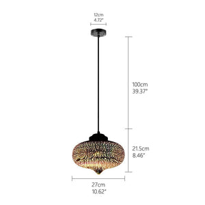 ChandeliersDecor.com-Pendant Lights-Colorful Fireworks Starry Sky Hanging Glass Chandelier