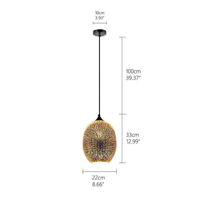 ChandeliersDecor.com-Pendant Lights-Colorful Fireworks Starry Sky Hanging Glass Chandelier