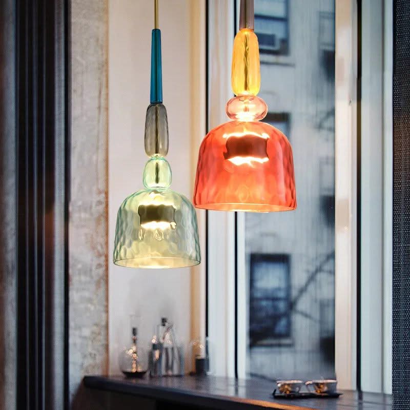 Colorful Glass LED Pendant Lights - Illuminate Your Space with Elegance-ChandeliersDecor.com