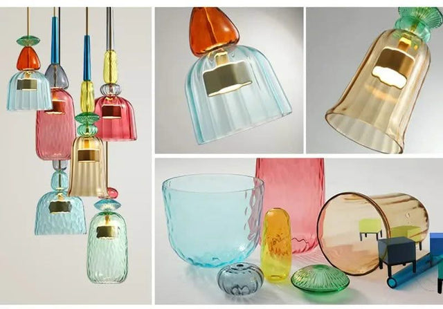 Colorful Glass LED Pendant Lights - Illuminate Your Space with Elegance-ChandeliersDecor.com