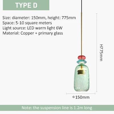 Colorful Glass LED Pendant Lights - Illuminate Your Space with Elegance-ChandeliersDecor.com