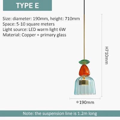 Colorful Glass LED Pendant Lights - Illuminate Your Space with Elegance-ChandeliersDecor.com