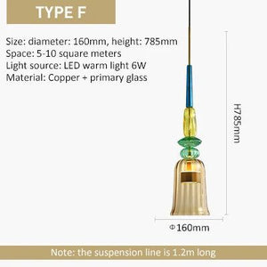 ChandeliersDecor.com-Pendant Lights-Colorful Glass LED Pendant Lights - Illuminate Your Space with Elegance