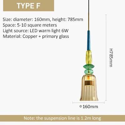 Colorful Glass LED Pendant Lights - Illuminate Your Space with Elegance-ChandeliersDecor.com