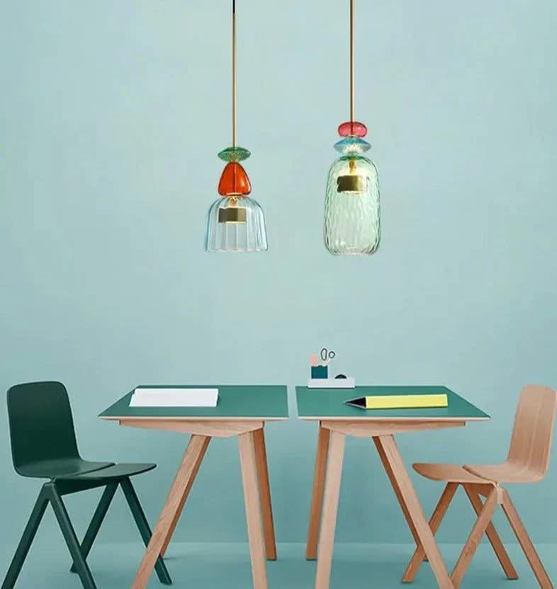 Colorful Glass LED Pendant Lights - Illuminate Your Space with Elegance-ChandeliersDecor.com