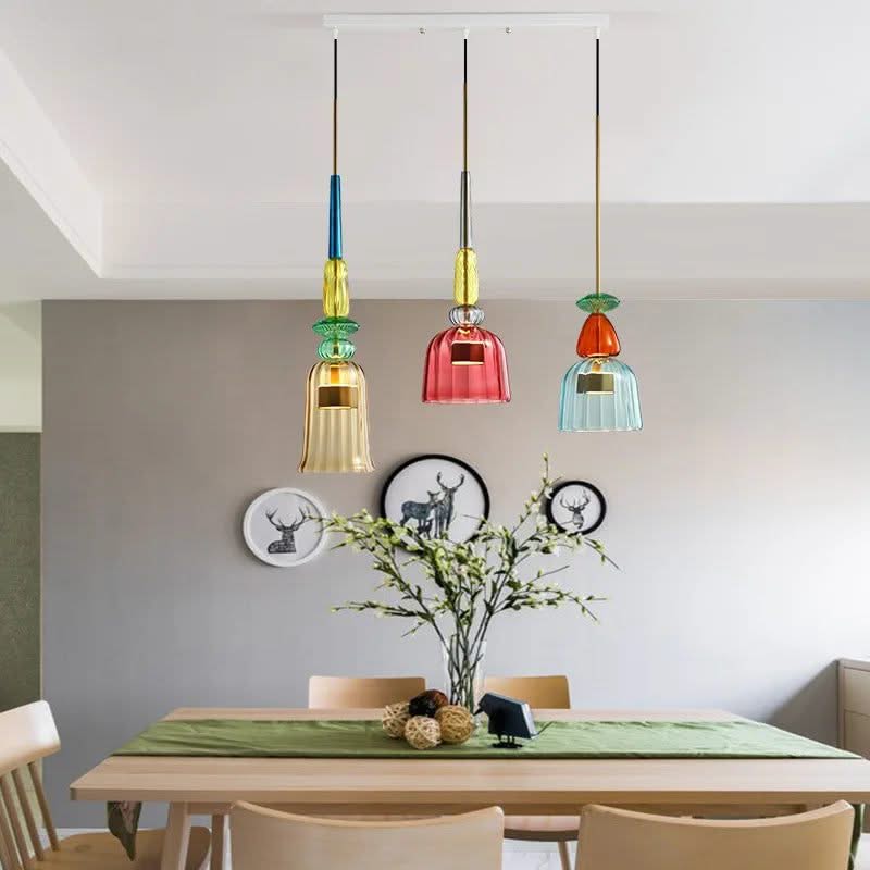 Colorful Glass LED Pendant Lights - Illuminate Your Space with Elegance-ChandeliersDecor.com