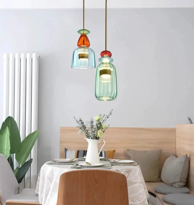 Colorful Glass LED Pendant Lights - Illuminate Your Space with Elegance-ChandeliersDecor.com