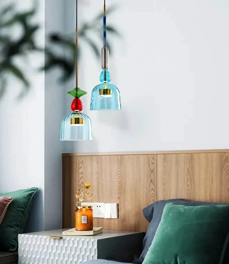 Colorful Glass LED Pendant Lights - Illuminate Your Space with Elegance-ChandeliersDecor.com