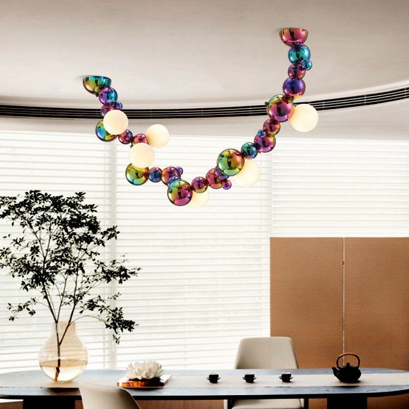 ChandeliersDecor.com-Kitchen Island-Colourful Chandelier Indoor Decor Hanging Lights