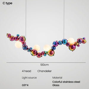 ChandeliersDecor.com-Kitchen Island-Colourful Chandelier Indoor Decor Hanging Lights