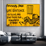 ChandeliersDecor.com-Monopoly Wall Poster-Community Chest Go To Jail - Mr Monopoly Wall Art