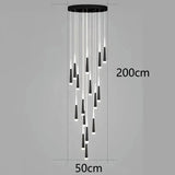 ChandeliersDecor.com-Staircase Chandelier-Cone Tubes Staircase Chandelier: Exquisite Illumination