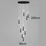 ChandeliersDecor.com-Staircase Chandelier-Cone Tubes Staircase Chandelier: Exquisite Illumination