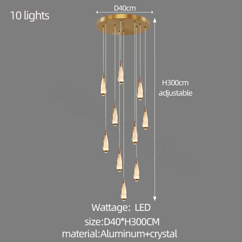 Cones Staircase Chandelier: Exquisite Lighting Solution-ChandeliersDecor.com