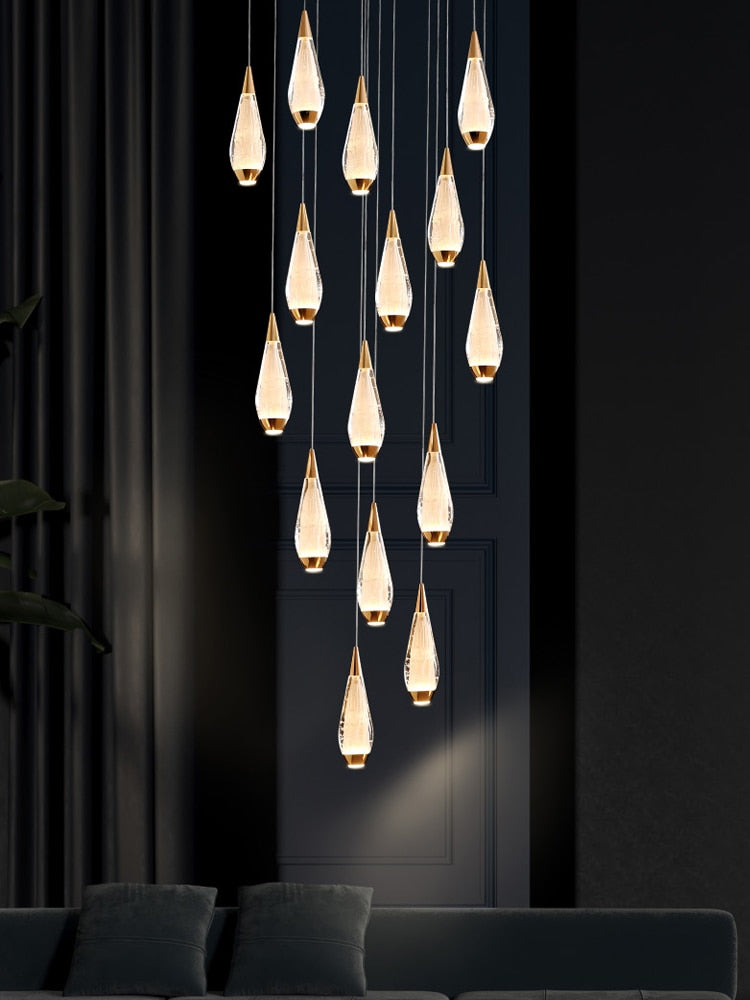 ChandeliersDecor.com-Chandeliers-Cones Staircase Chandelier: Exquisite Lighting Solution