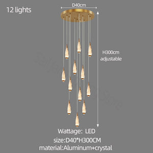 ChandeliersDecor.com-Chandeliers-Cones Staircase Chandelier: Exquisite Lighting Solution