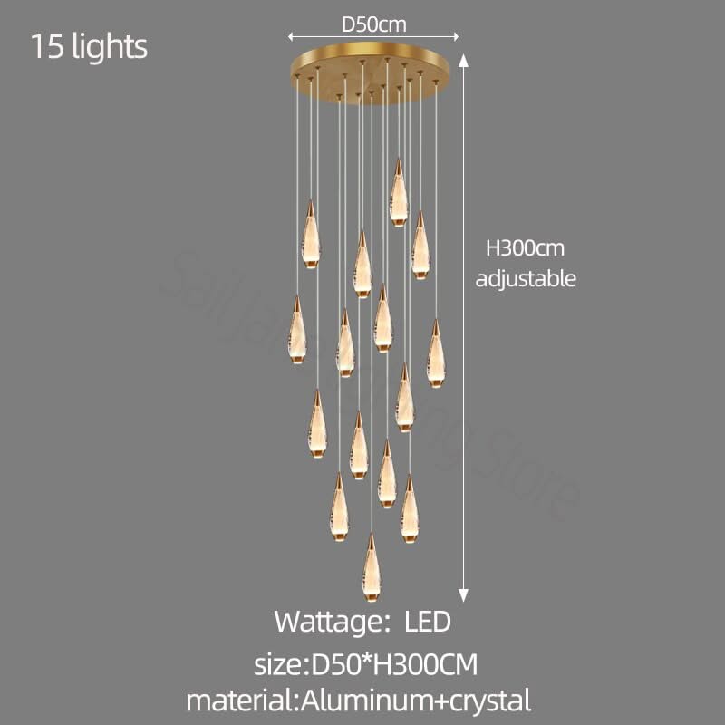 Cones Staircase Chandelier: Exquisite Lighting Solution-ChandeliersDecor.com