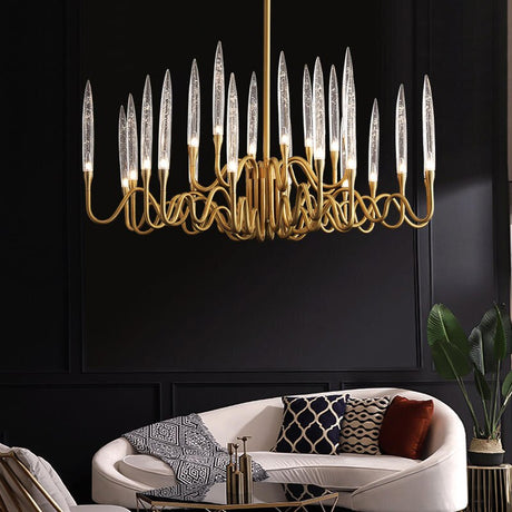 ChandeliersDecor.com-Chandeliers-Copper Candles Chandelier: Elegant Lighting Solution