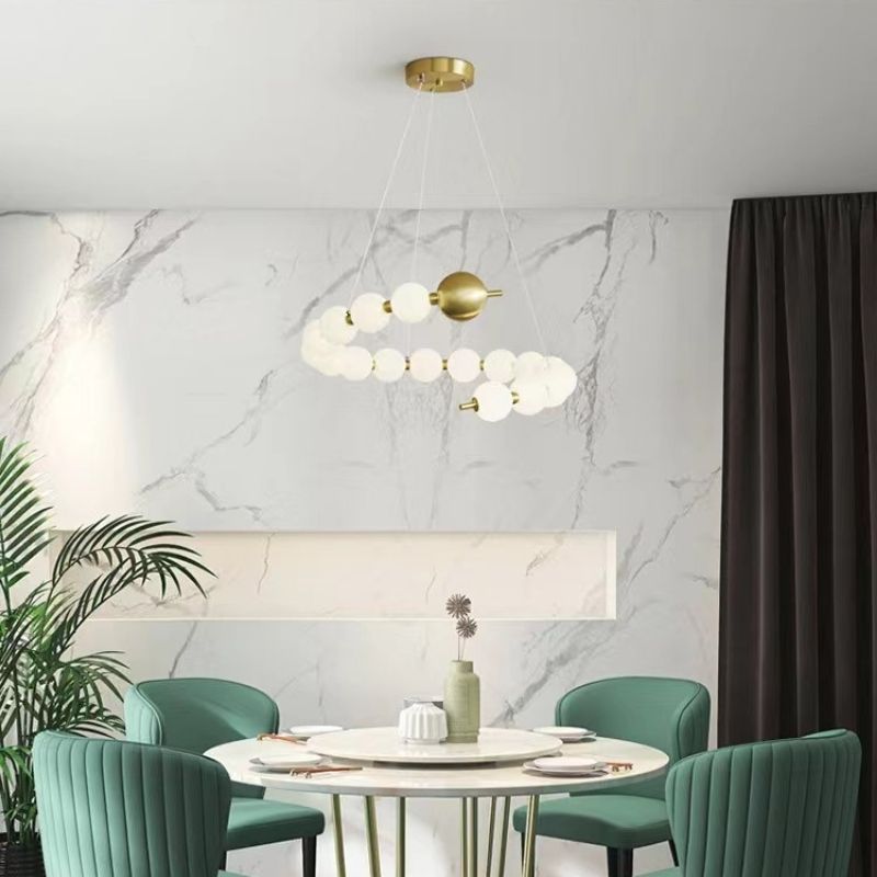 ChandeliersDecor.com-Chandeliers-Copper Molecular Balls Chandelier for Living Room