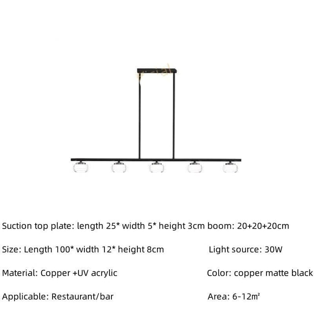 Copper Strip Creative Bar Hanging light-ChandeliersDecor.com