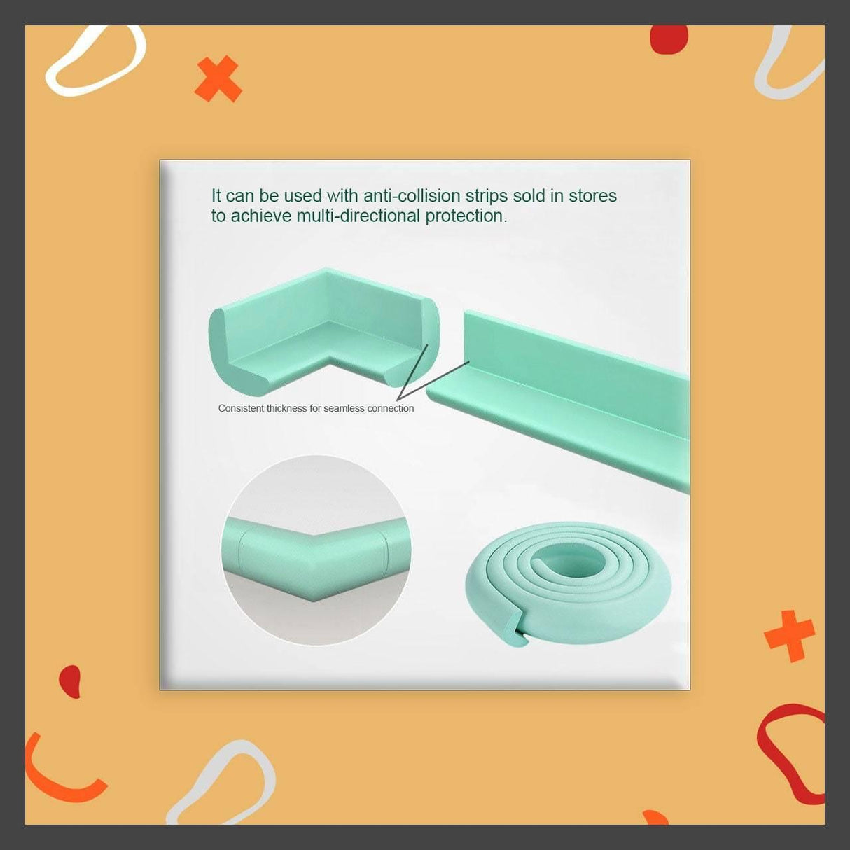 ChandeliersDecor.com-Corner Protectors for Furniture - 2m Roll with 5 Corners