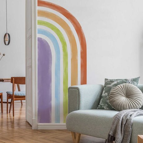ChandeliersDecor.com-Home Decor Decals-Corner Rainbow Wall Decal for Kids Room | Kids Room Wall Decal