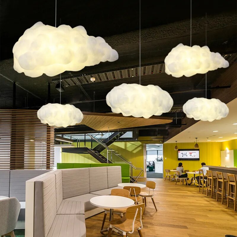 ChandeliersDecor.com-Pendant Lights-Cotton Cloud Pendant Lighting – Dreamy Glow