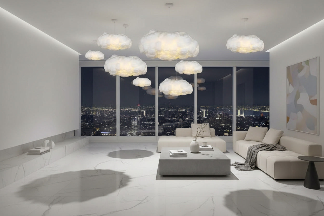 Cotton Cloud Pendant Lighting – Dreamy Glow-ChandeliersDecor.com