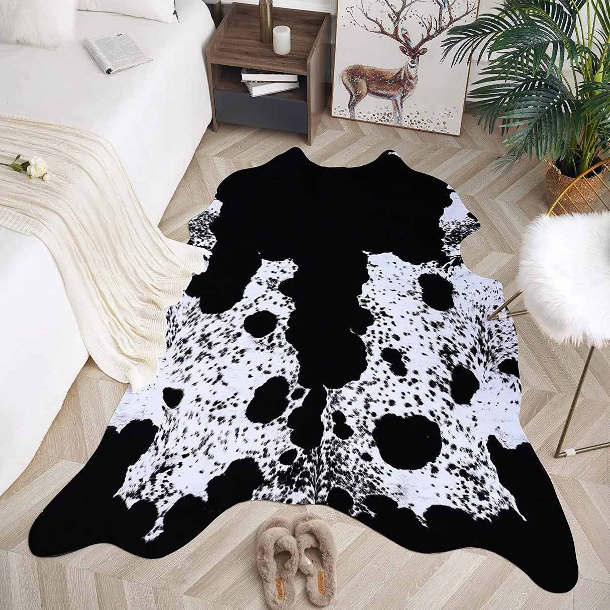 ChandeliersDecor.com-Rugs & Carpets-Cowhide Carpet: Natural Elegance for Stylish and Cozy Spaces